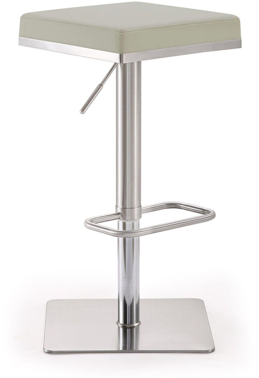 Bari Light Grey Stainless Steel Barstool - Home And Beyond