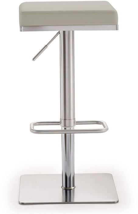Bari Light Grey Stainless Steel Barstool - Home And Beyond