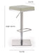 Bari Light Grey Stainless Steel Barstool - Home And Beyond