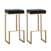 Ferra Black Gold Steel Barstool Set of 2 image