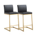 Parma Black Gold Steel Counter Stool - Set of 2 - UK - Home And Beyond