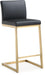 Parma Black Gold Steel Counter Stool - Set of 2 - UK - Home And Beyond