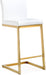 Parma White Gold Steel Counter Stool - Set of 2 - UK - Home And Beyond