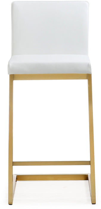 Parma White Gold Steel Counter Stool - Set of 2 - UK - Home And Beyond