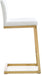Parma White Gold Steel Counter Stool - Set of 2 - UK - Home And Beyond