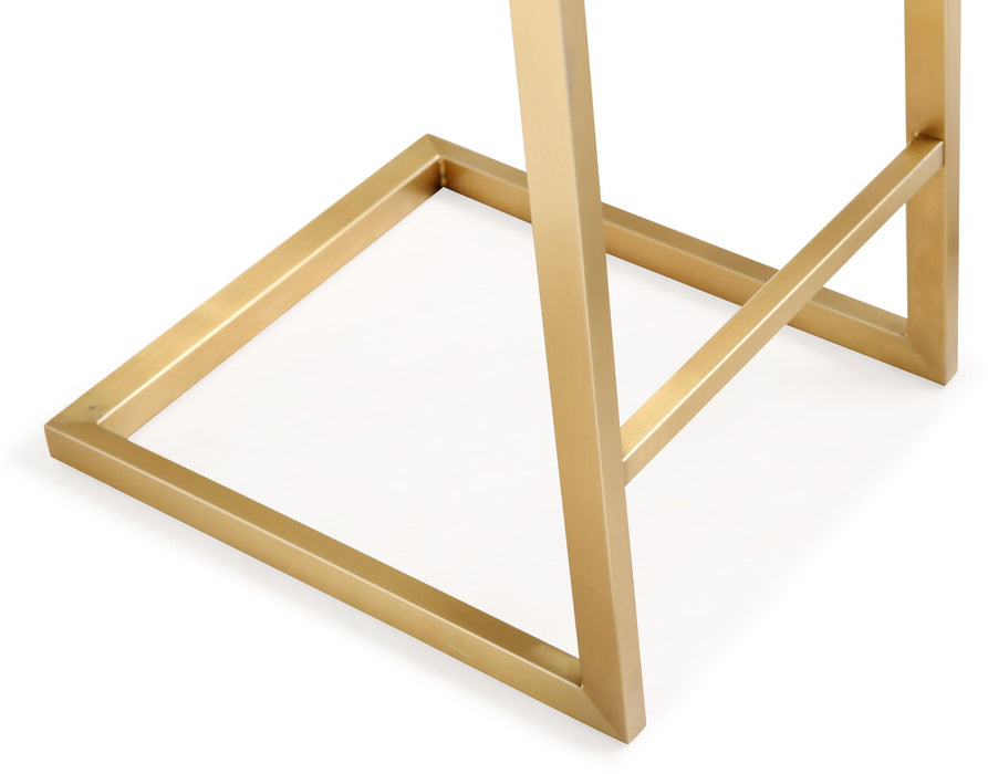 Parma White Gold Steel Counter Stool - Set of 2 - UK - Home And Beyond