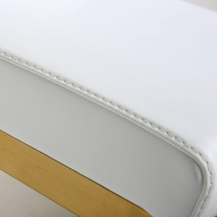 Parma White Gold Steel Counter Stool - Set of 2 - UK - Home And Beyond