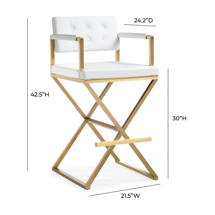 Director Performance Vegan Leather Stool