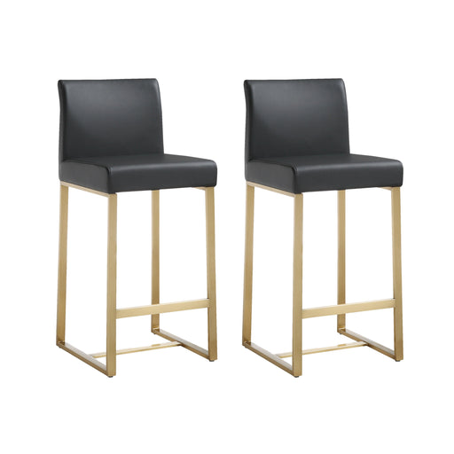 Denmark Black Gold Steel Counter Stool - Set of 2 - UK - Home And Beyond