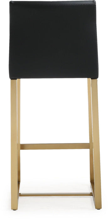 Denmark Performance Vegan Leather Stool with Gold Base - Set of 2