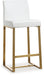 Denmark White Gold Steel Counter Stool - Set of 2 - UK - Home And Beyond