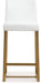 Denmark White Gold Steel Counter Stool - Set of 2 - UK - Home And Beyond
