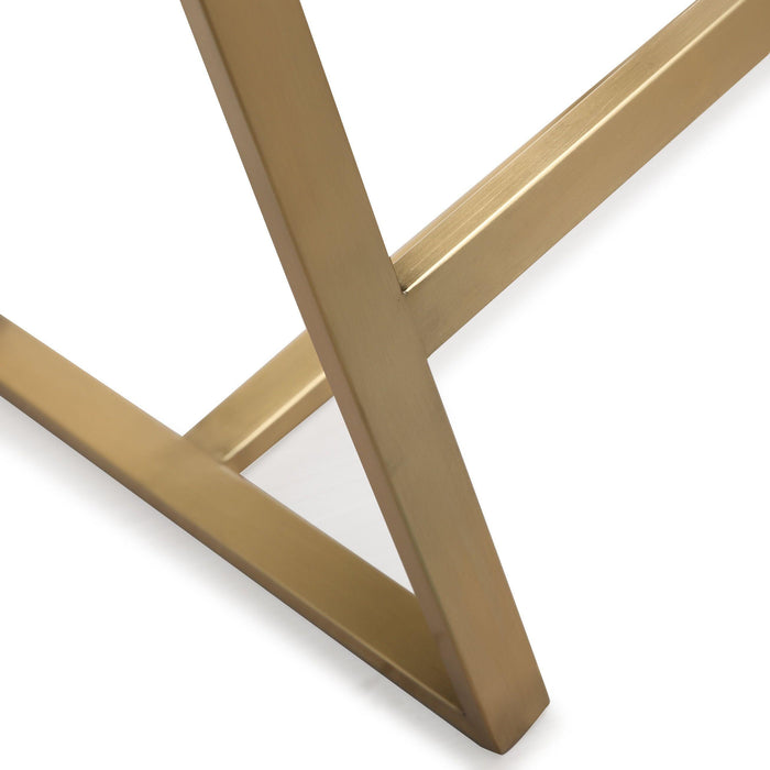 Denmark White Gold Steel Counter Stool - Set of 2 - UK - Home And Beyond