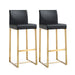 Denmark Black Gold Steel Barstool Set of 2 image