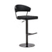 Cosmo Black Performance Vegan Leather on Black Steel Barstool - UK - Home And Beyond