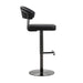 Cosmo Black Performance Vegan Leather on Black Steel Barstool - UK - Home And Beyond