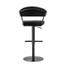 Cosmo Black Performance Vegan Leather on Black Steel Barstool - UK - Home And Beyond