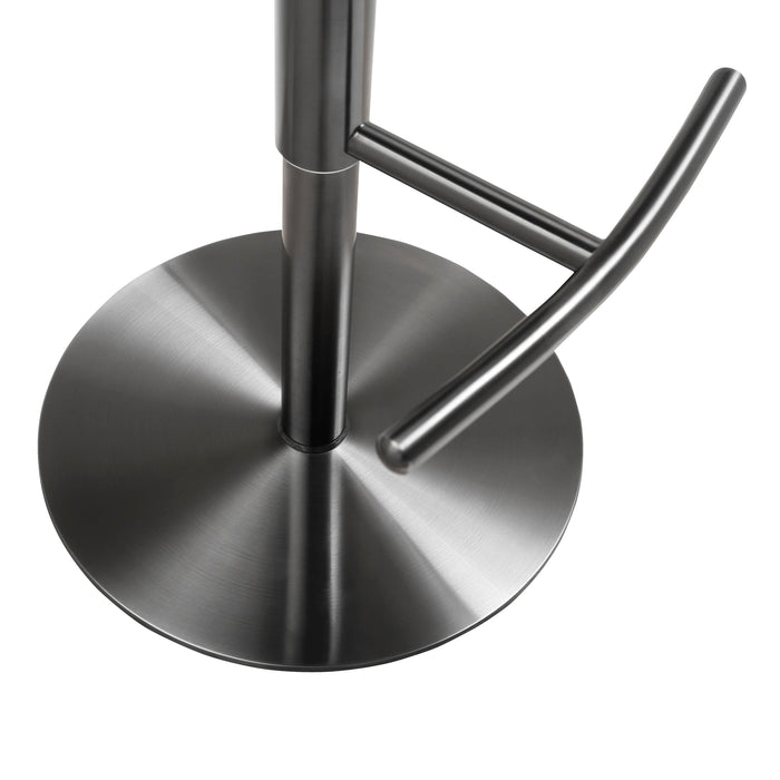 Cosmo Black Performance Vegan Leather on Black Steel Barstool - UK - Home And Beyond