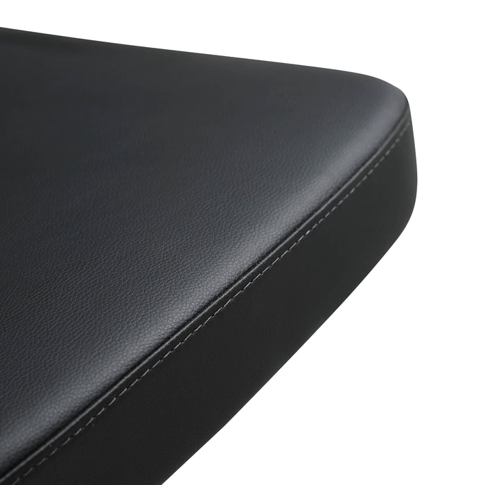 Cosmo Black Performance Vegan Leather on Black Steel Barstool - UK - Home And Beyond