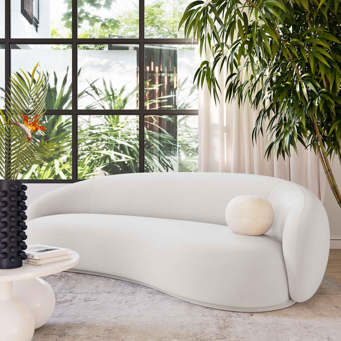 Kendall Cream Velvet Sofa - UK - Home And Beyond