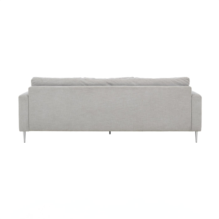 Vari Light Grey Textured Velvet Lounge Sofa 5 - Home And Beyond