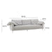 Vari Light Grey Textured Velvet Lounge Sofa 5 - Home And Beyond