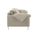 Vari Beige Textured Velvet Lounge Sofa 3 - Home And Beyond