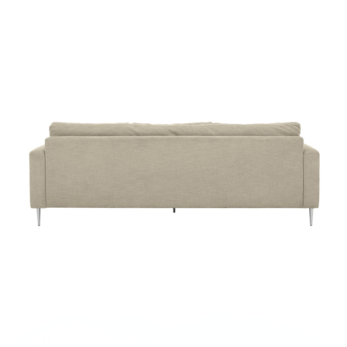 Vari Beige Textured Velvet Lounge Sofa 3 - Home And Beyond