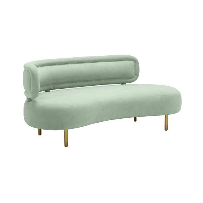 Tischa Mint Green Velvet Sofa - Home And Beyond