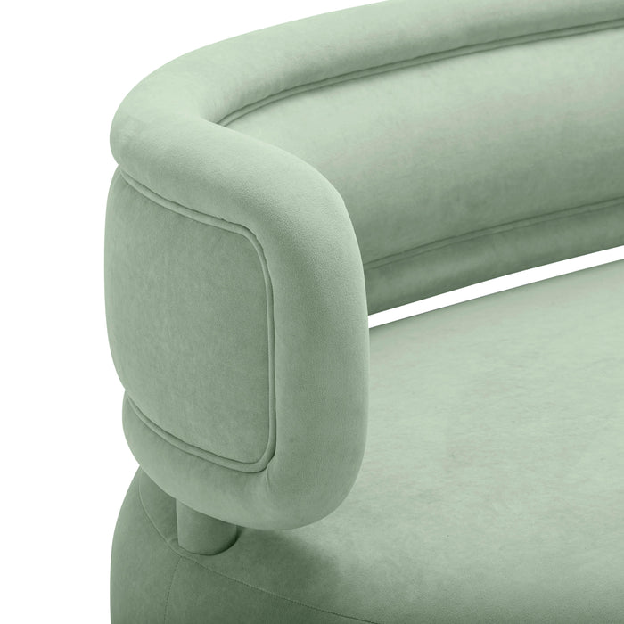 Tischa Mint Green Velvet Sofa - Home And Beyond
