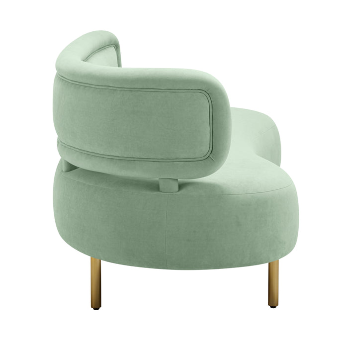 Tischa Mint Green Velvet Sofa - Home And Beyond
