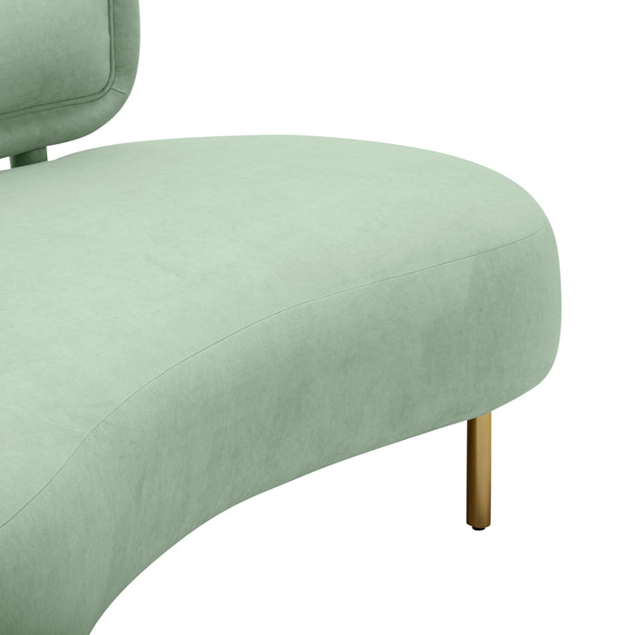 Tischa Mint Green Velvet Sofa - Home And Beyond