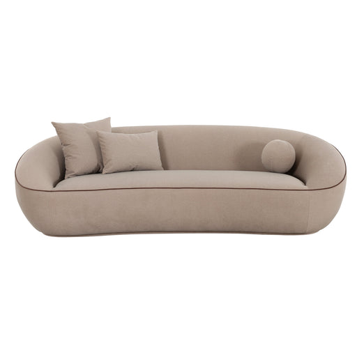 Jenny 98.5" Taupe Performance Faux Mohair Sofa - Home And Beyond