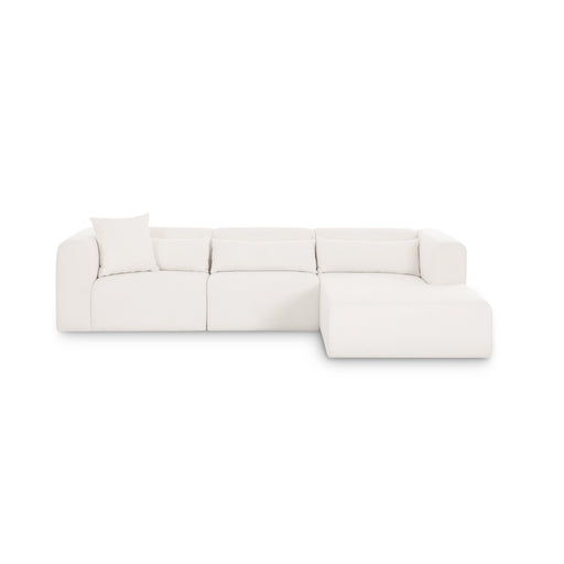Tarra 3-Piece Cream Performance Chenille Modular Sectional - Home And Beyond