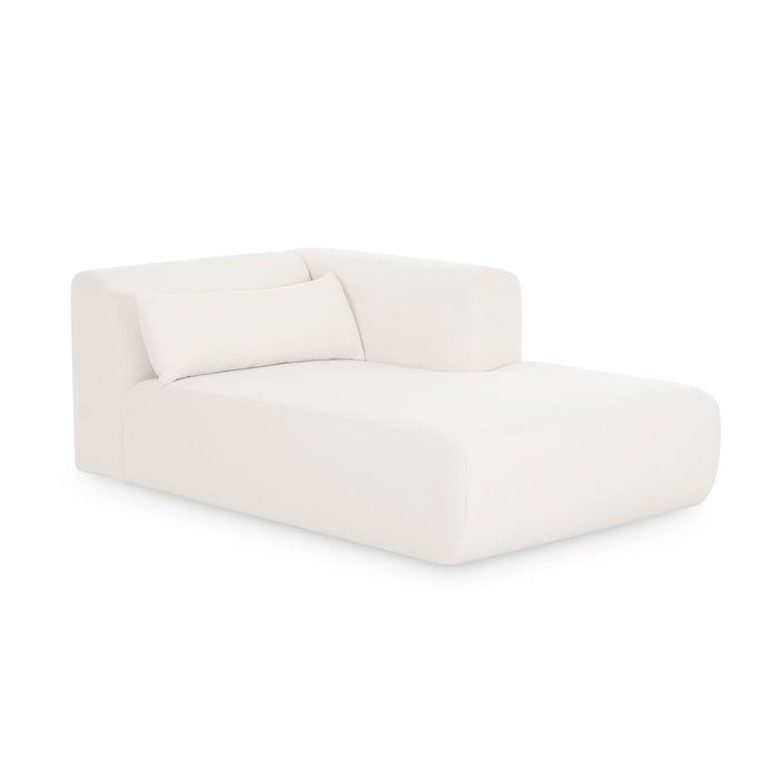 Tarra Cream Performance Chenille Modular Chaise - Home And Beyond