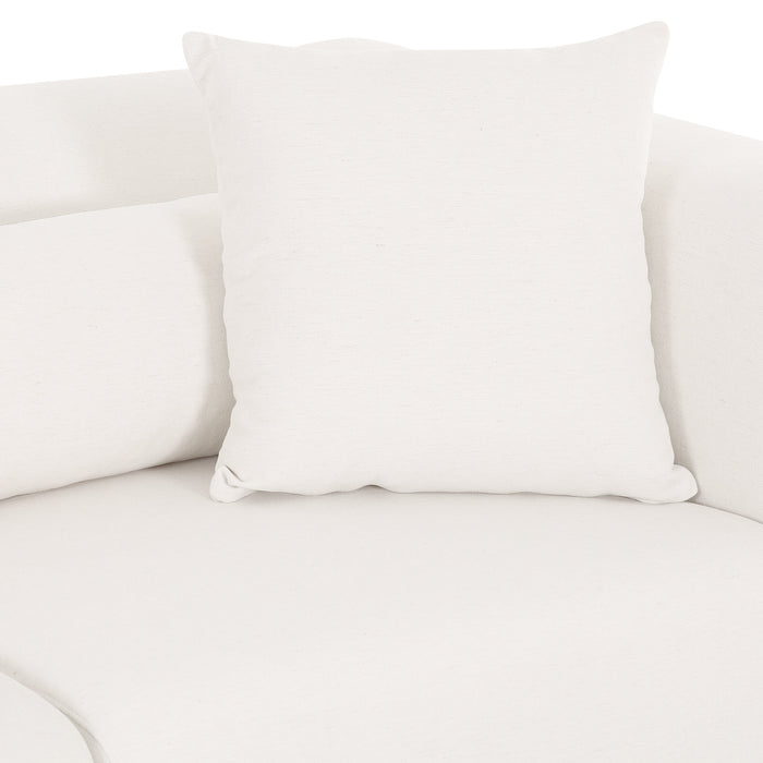 Tarra 4-Piece Cream Performance Chenille Modular U-Sectional - Home And Beyond