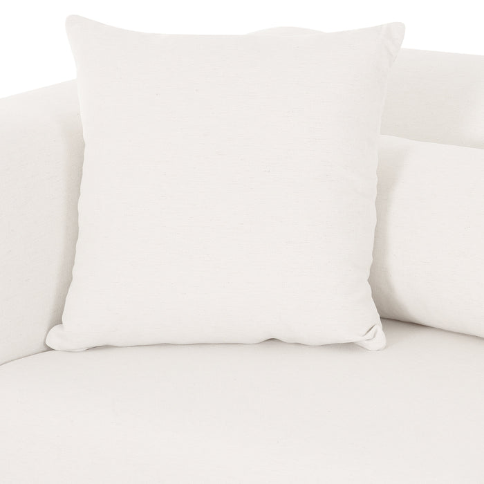 Tarra Cream Performance Chenille Modular Corner Chair - Home And Beyond