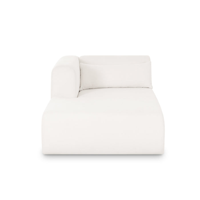 Tarra Cream Performance Chenille Modular Chaise - Home And Beyond