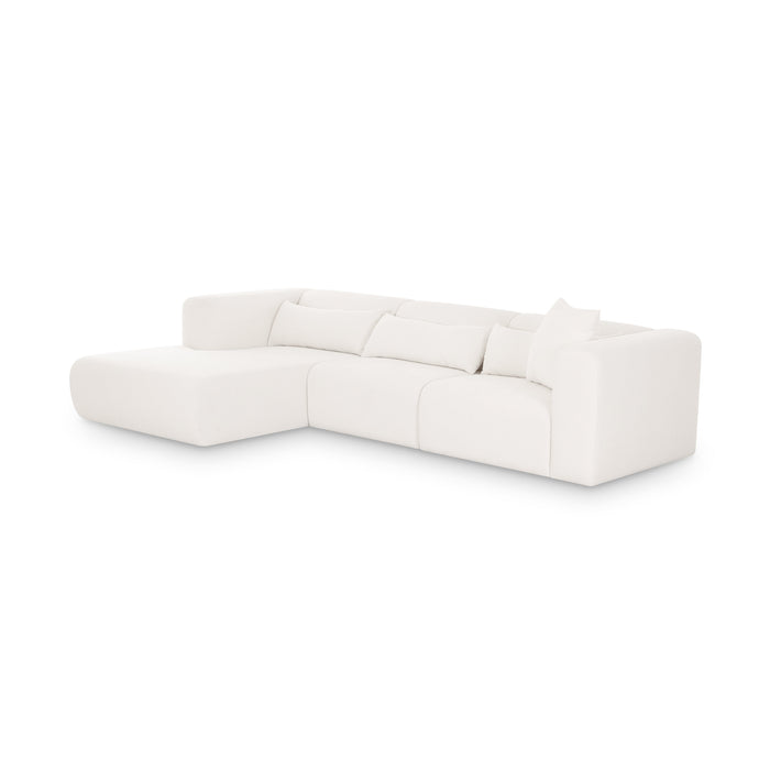 Tarra 3-Piece Cream Performance Chenille Modular Sectional - Home And Beyond