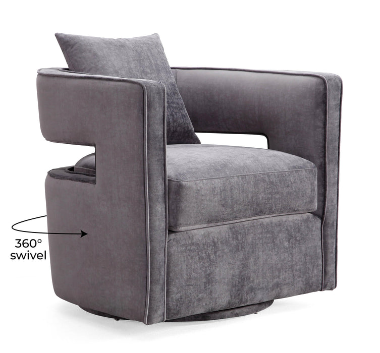 Kennedy Grey Swivel Chair - UK - Home And Beyond