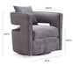 Kennedy Grey Swivel Chair - UK - Home And Beyond