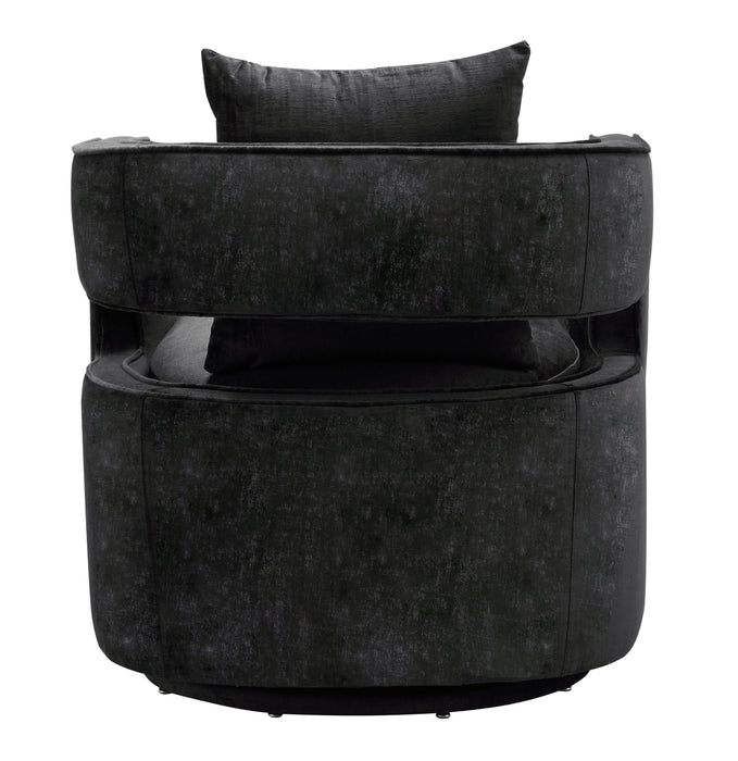 Kennedy Black Swivel Chair - UK - Home And Beyond
