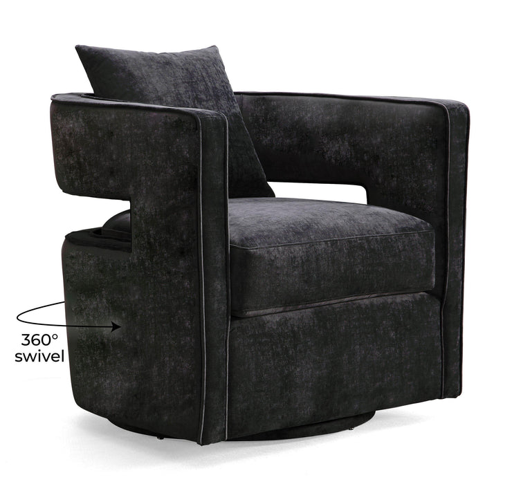 Kennedy Black Swivel Chair - UK - Home And Beyond