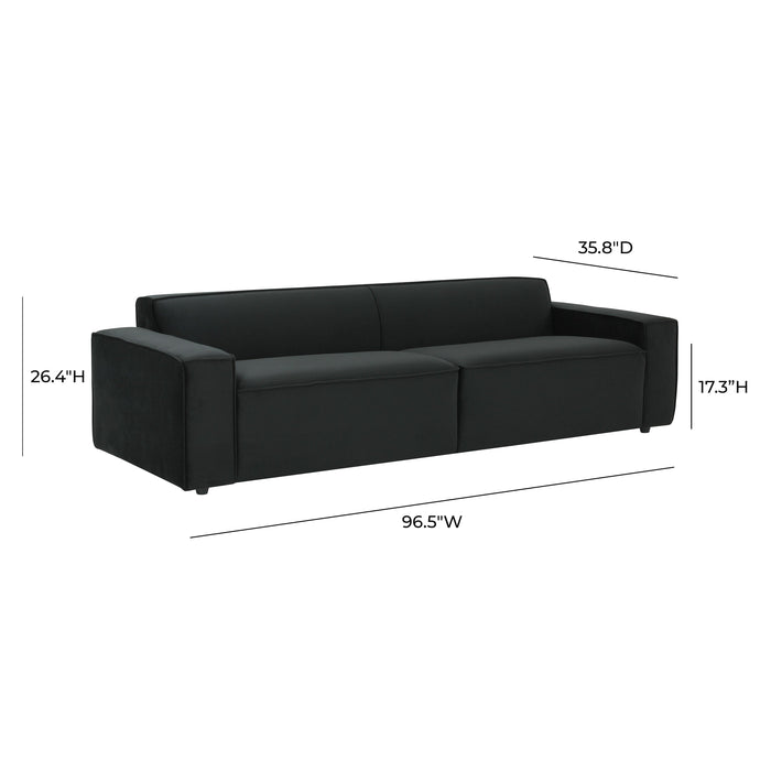 Olafur Black Velvet Sofa - UK - Home And Beyond