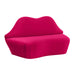 Lips Hot Pink Velvet Settee - UK - Home And Beyond