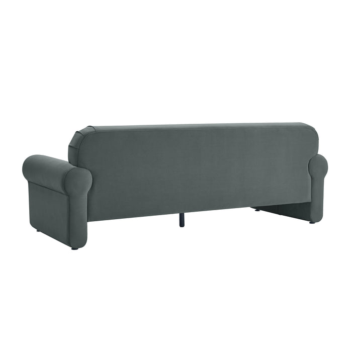 Keelee Grey 84 Inch Velvet Sofa 8 - Home And Beyond