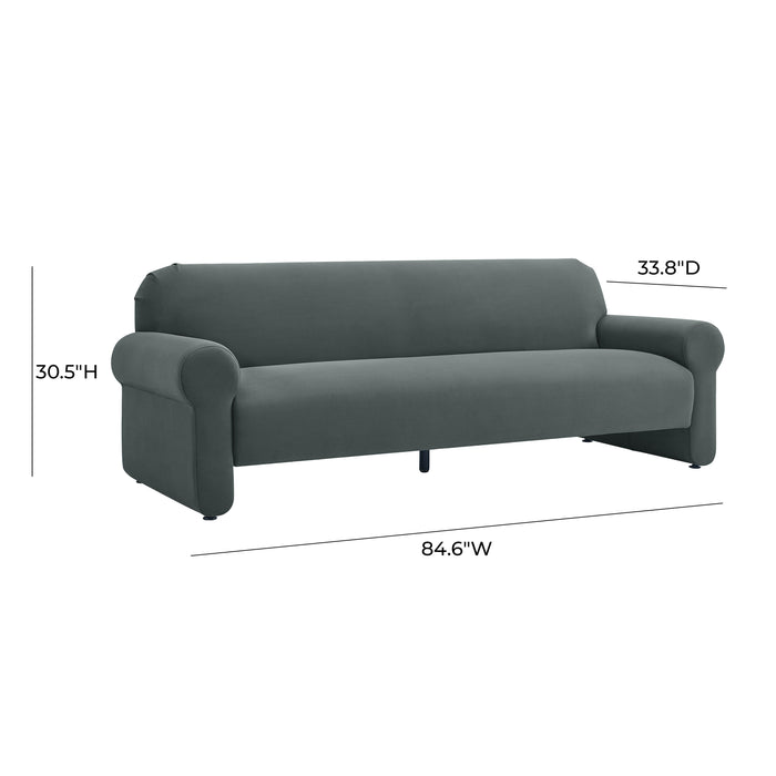 Keelee Grey 84 Inch Velvet Sofa 8 - Home And Beyond