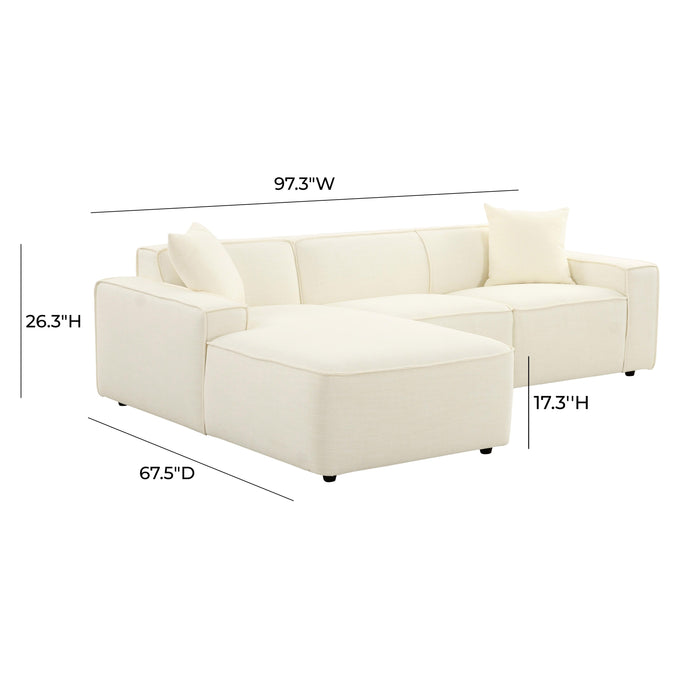 Olafur 2-Piece Performance Fabric L-Shaped Sectional
