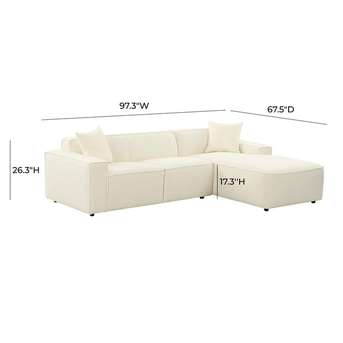 Olafur 2-Piece Performance Fabric L-Shaped Sectional