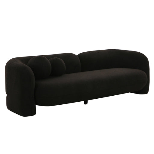 Amelie Black Faux Fur Sofa - UK - Home And Beyond